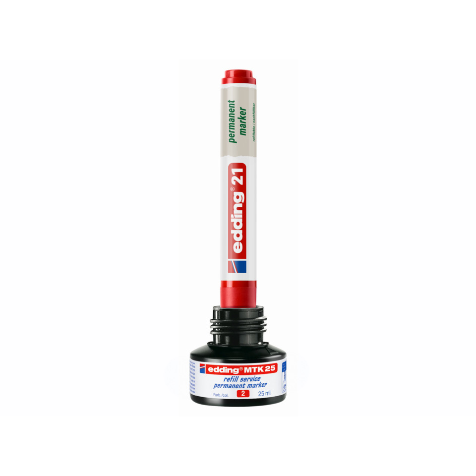 Permanentmarker, Marker, Nachfüllmarker, Edding Stift, Rotkappe