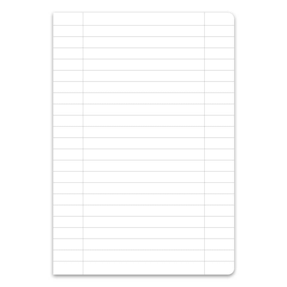 Notizbuch, Linienheft, Gekachelte Seiten, weißes Blatt, College-Notizblock