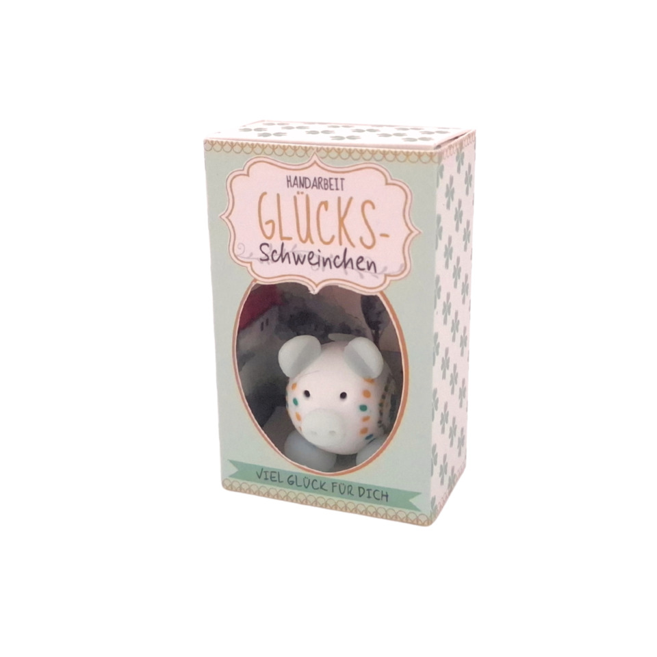 Handarbeit, Glücksschweinchen, Keksfigur, klein, verpackt