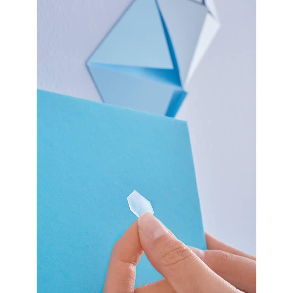 blue, origami, papier, post-it, falten