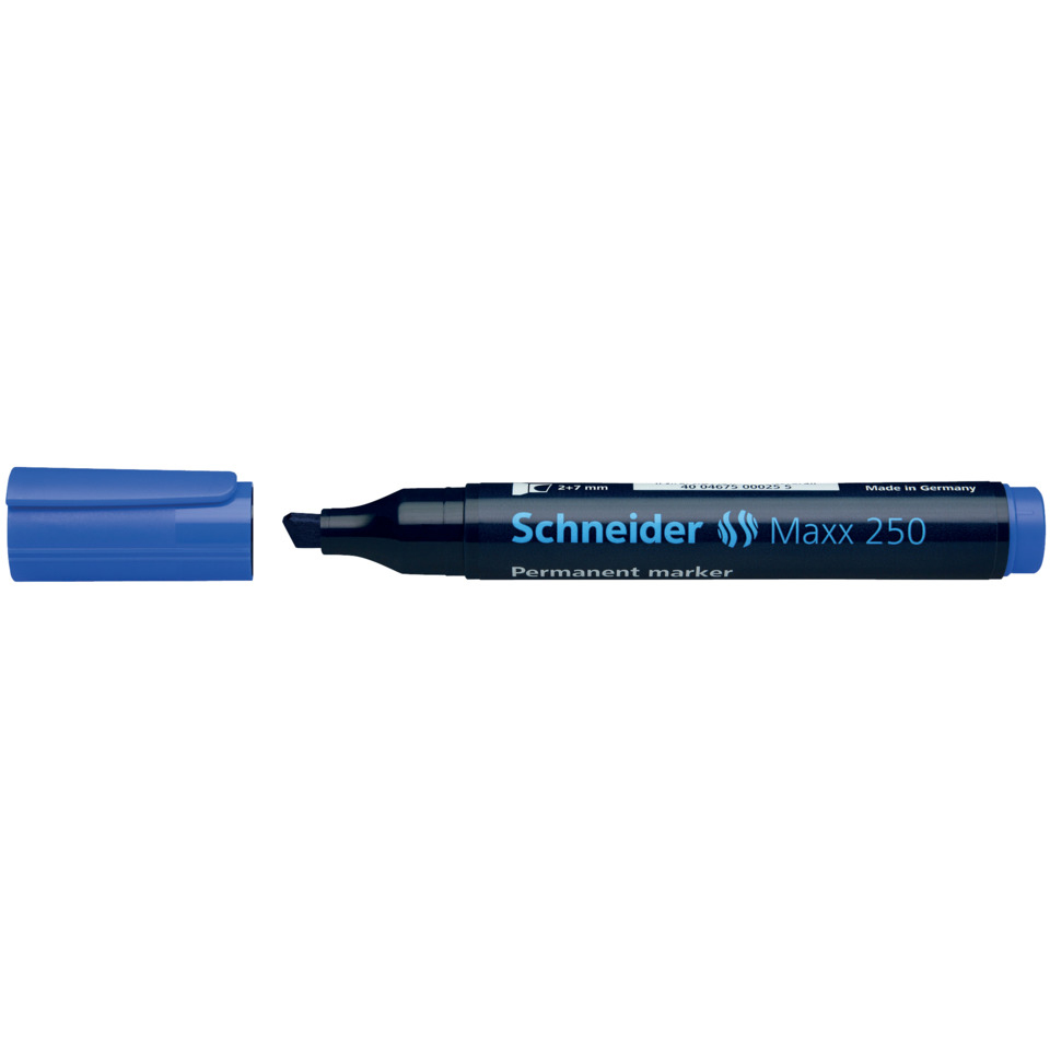 Permanentmarker, Feiner Strich, Blau, Markerpen, Schneider Maxx 250