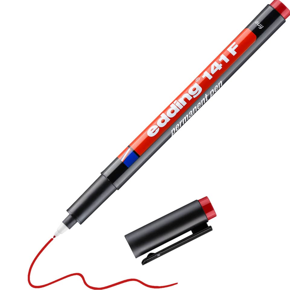 Filzstift, Marker, Permanentpen, Rot, Kunstbedarf