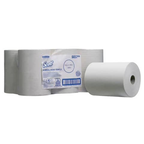 Rollenhandtuch Slimroll™, 1-lagig, 6 x 165 m, weiß SCOTT 6657