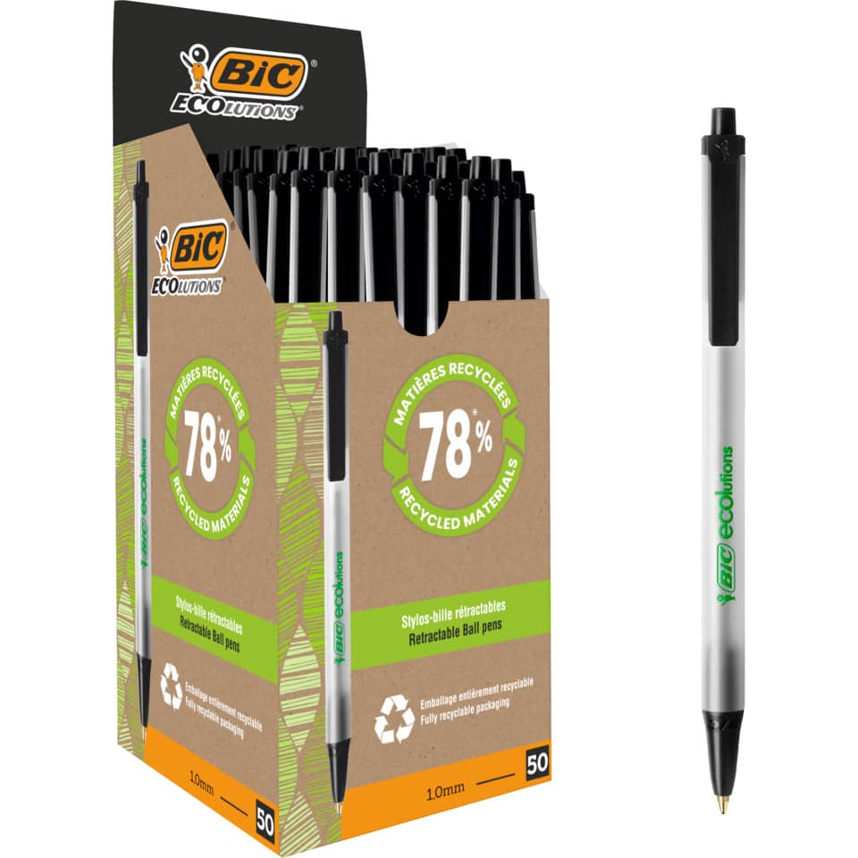 Bleistift, Kugelschreiber, Retractable, Eco-friendly, 50 Stück