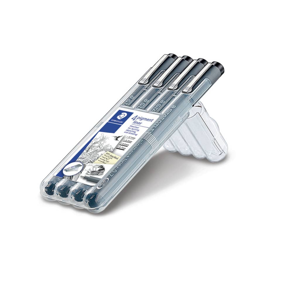 Tintenstift, Filzstift, Marker, 4-Pigment, Nachfüllpackung