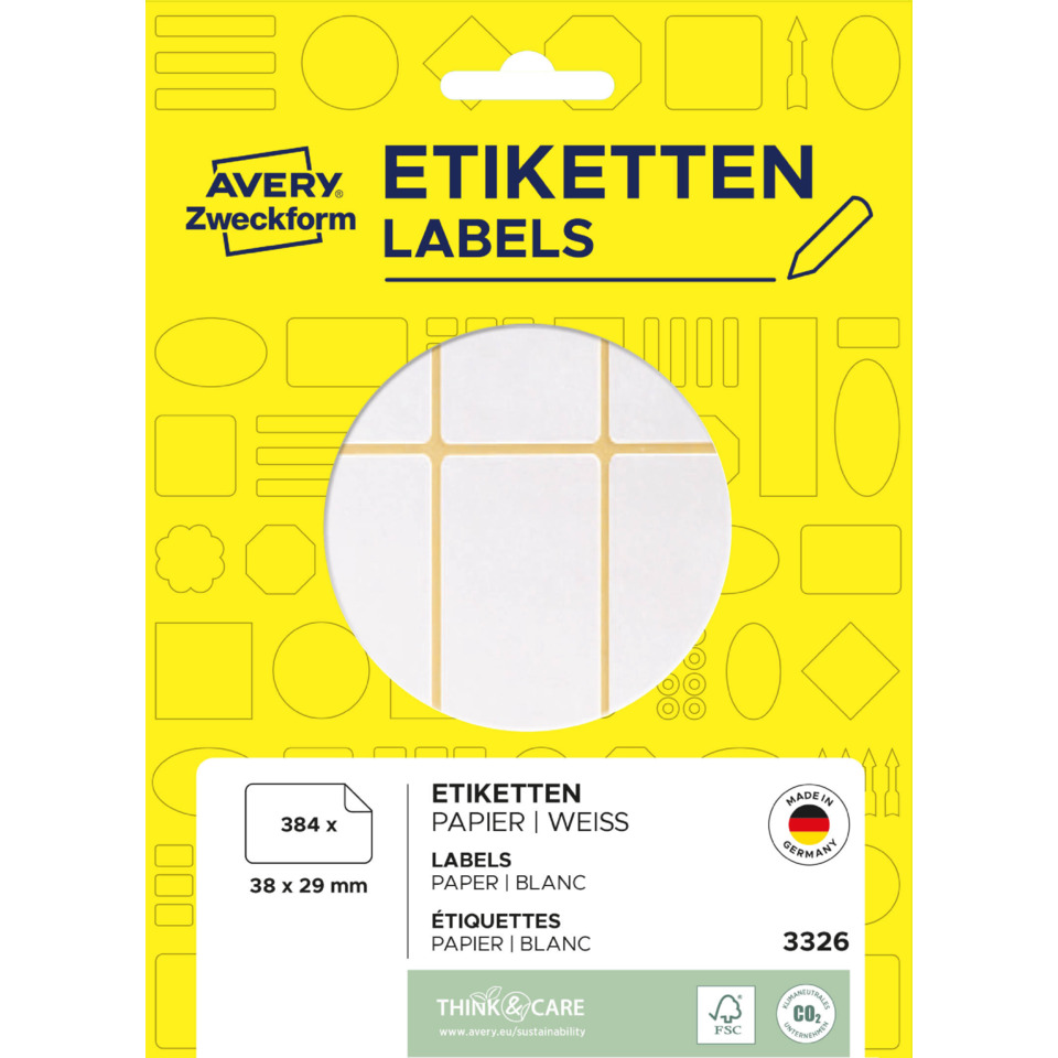 etiketten, labels, papieretiketten, weiss, abmessungen