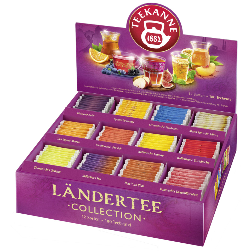 tee-auswahl, tee-beutel, sortenvielfalt, box, kollektion
