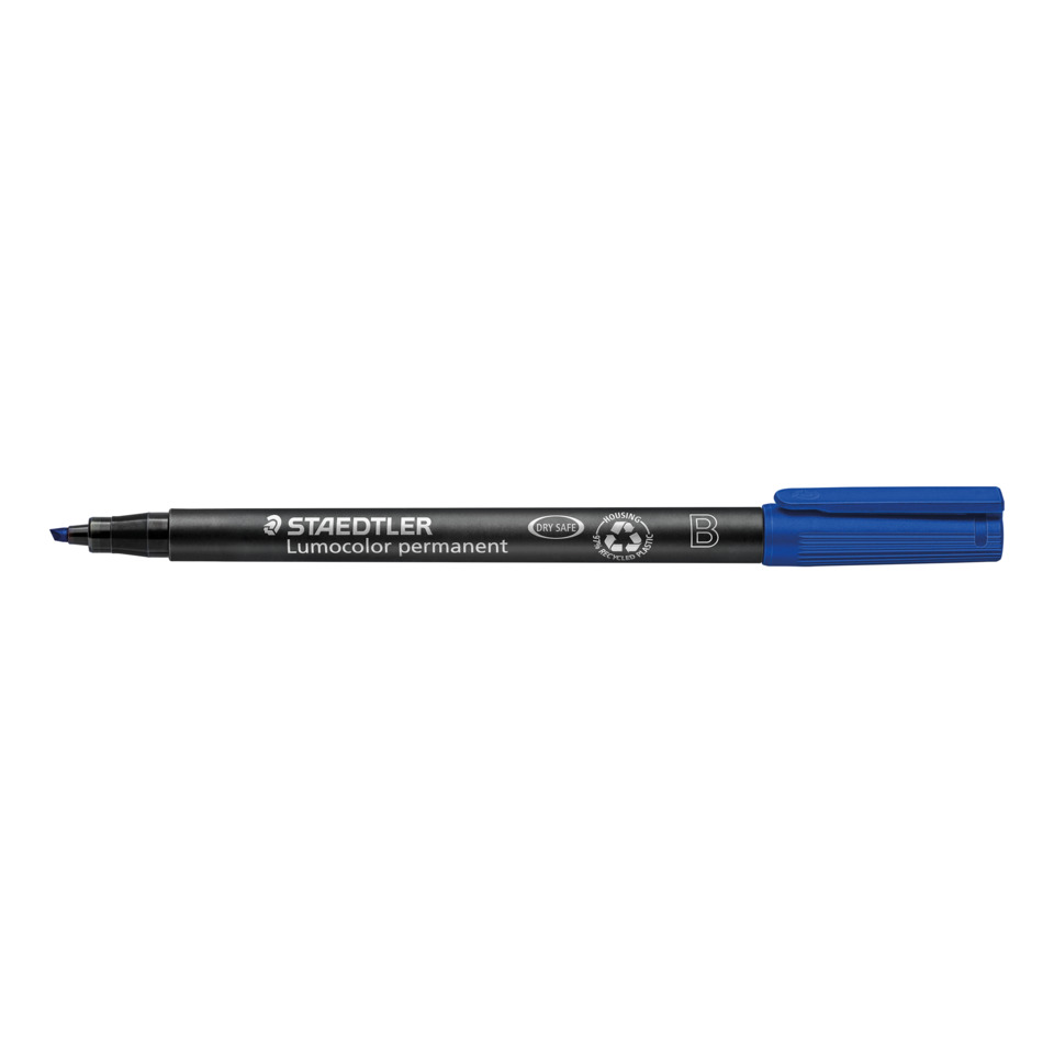 Lumos color permanent, Marker, Bleed-proof, Blue cap, Stift