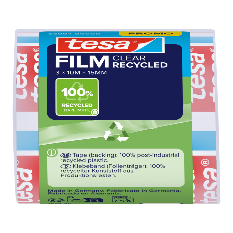 Tape, recycled, Film, klar, 3×10m