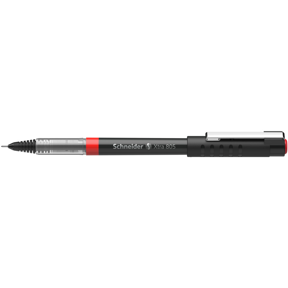 Präzisionsstift, Mechanischer Stift, Schwarzer Körper, Rote Akzente, Clip-Stift