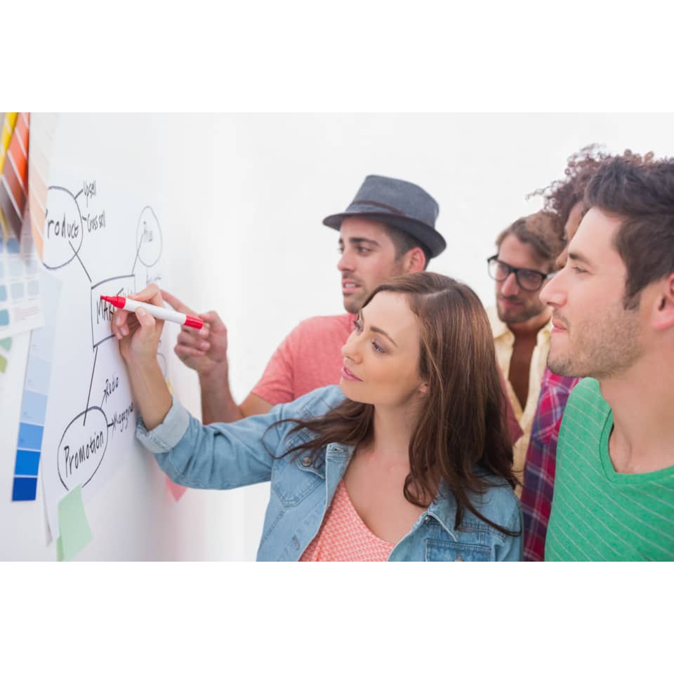 Teamarbeit, Whiteboard, Planung, Marker, Gruppendiskussion