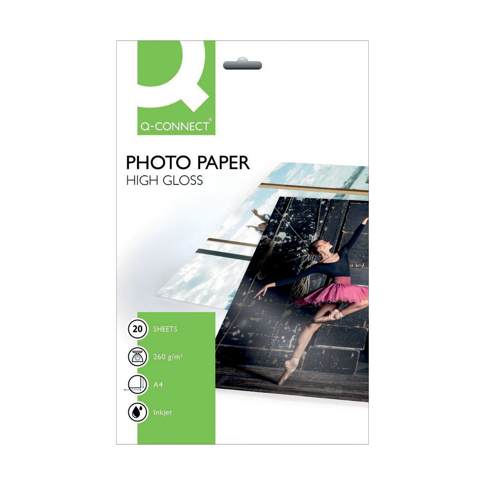 Fotopapier, Hochglanz, A4, 20 Blätter, Tintenstrahldruck
