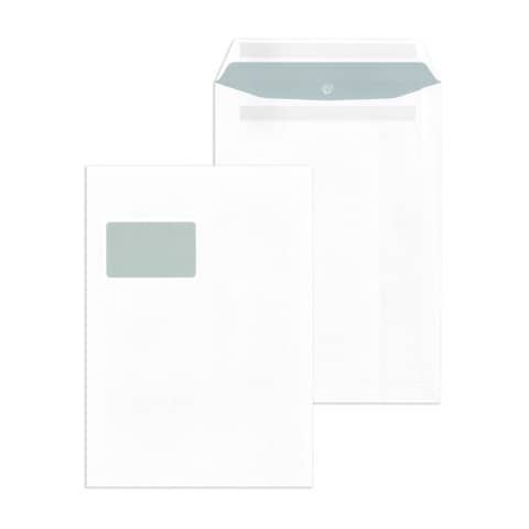 Fenstertasche C4 100g/m² weiß   250 Stück. mit Selbstklebung MAILMEDIA 30005518
