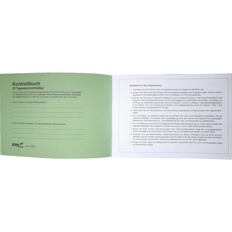 Kontrollbuch, Dokumentenheft, Grünes Zertifikat, Linnentext, Fahrzeughandbuch