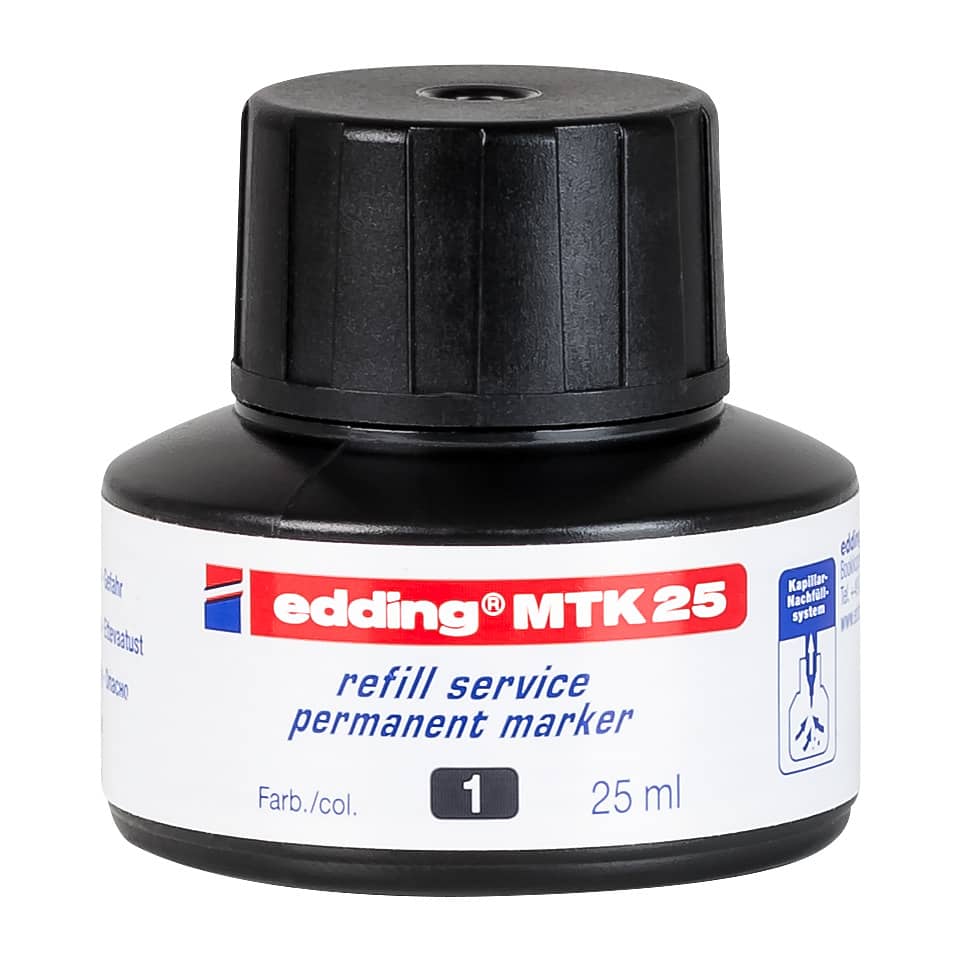 Tintenbehälter, Permanentmarker, MTK 25, 25 ml, Nachfüllbehälter