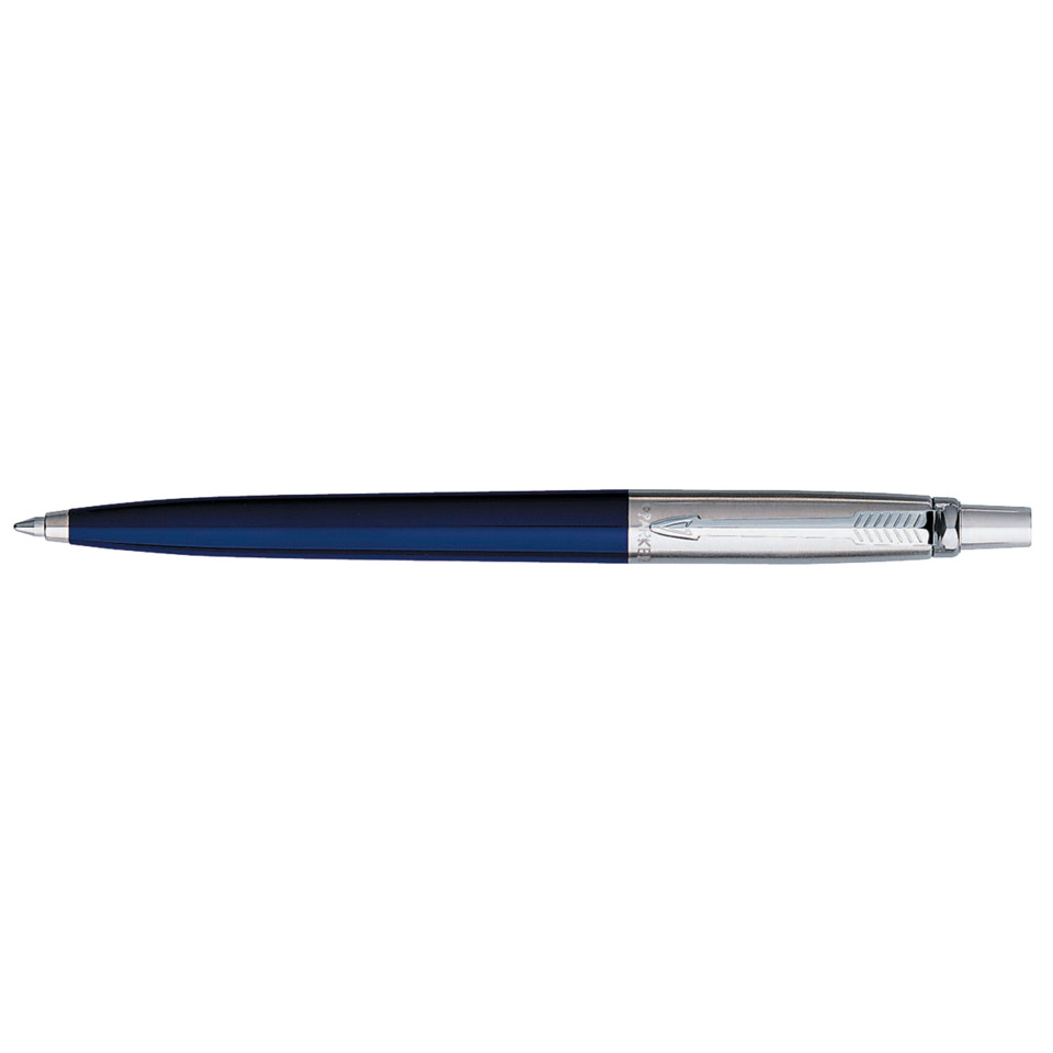 Kugelschreiber, Schreiber, Kugelschreiber blau, Gehäuse Silber, Kuli mit Druckknopf