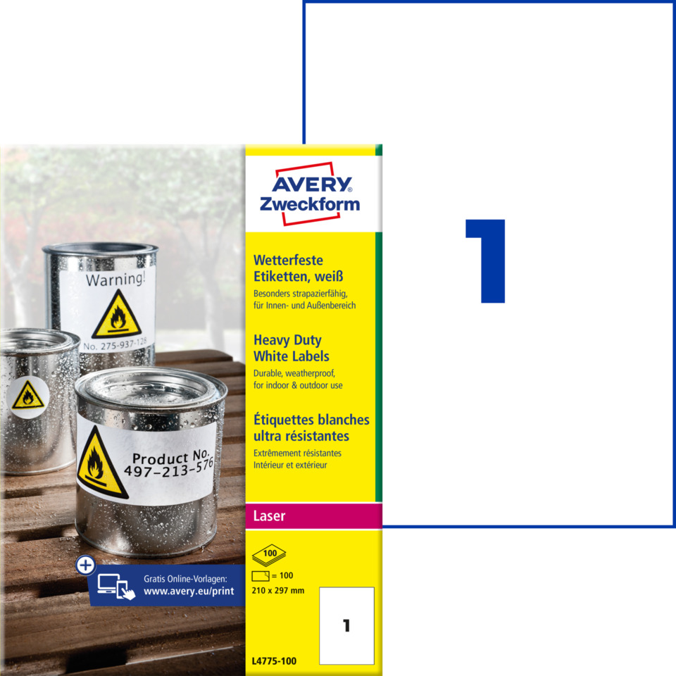 Etiketten, Weiß, Weißer Klebeband?, Laser, Heavy Duty