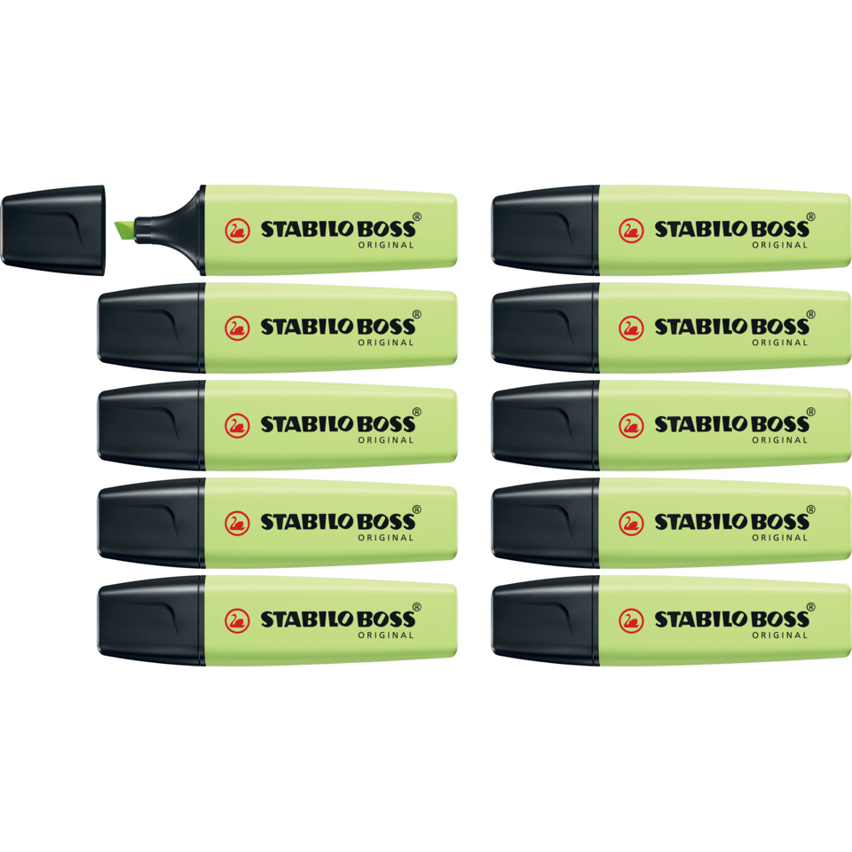 Textmarker, Marker, Fluoreszierend, Grün, Stabilo Boss, Highlighter, Marker, Neongrün, Filzstift, Stabilo Boss