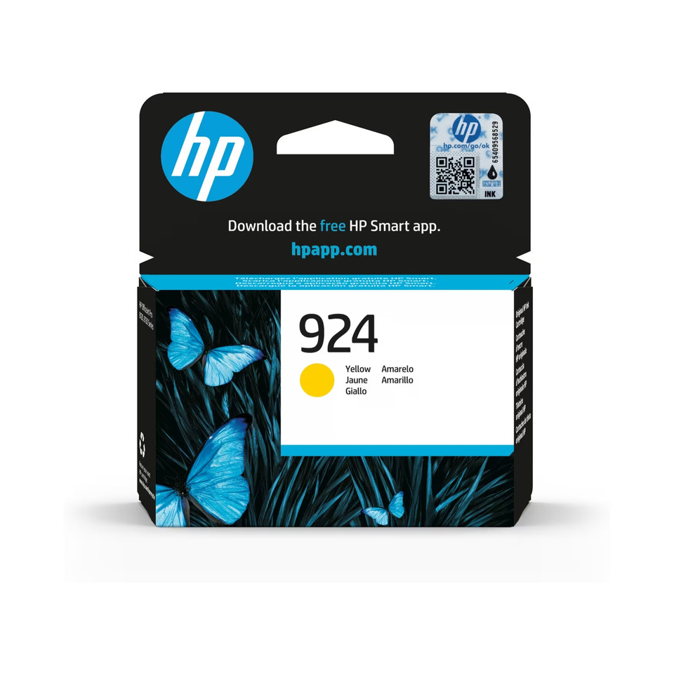 Tintenpatrone, HP, 924, Gelb, Gelbfarbe