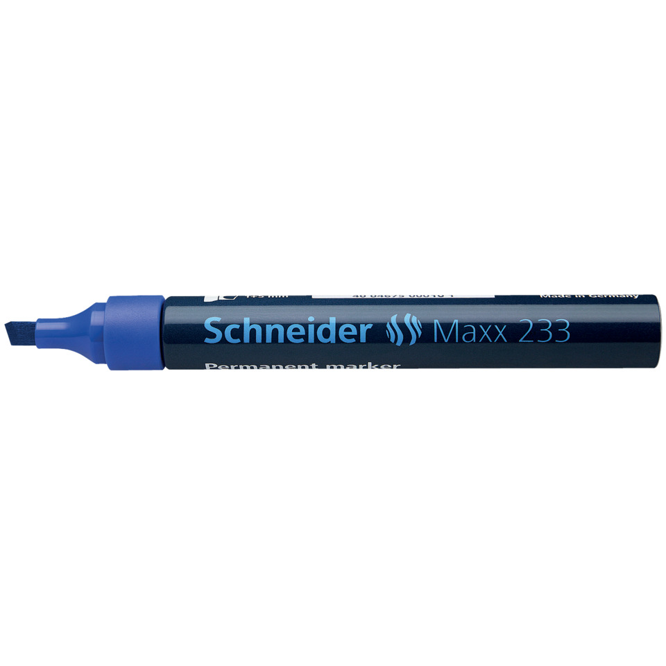 Permanentmarker, Markerstift, Blauer Marker, Kunststoffspitze, Schneider Maxx 233