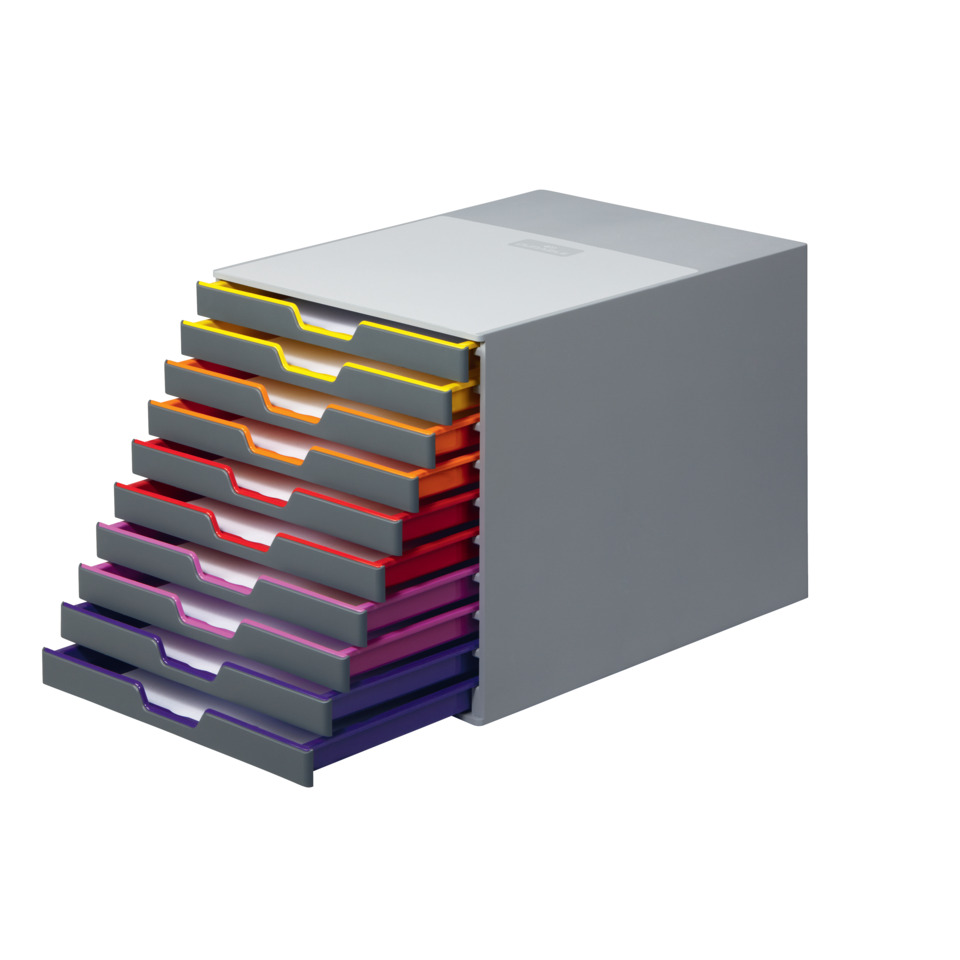 Papierablagestapel, Aufbewahrung, Schubladenkasten, Sortimentsbox, Farbenpalette, Kartenhalter, Sortierbox, bunt, Schubladenbox, Aufbewahrung