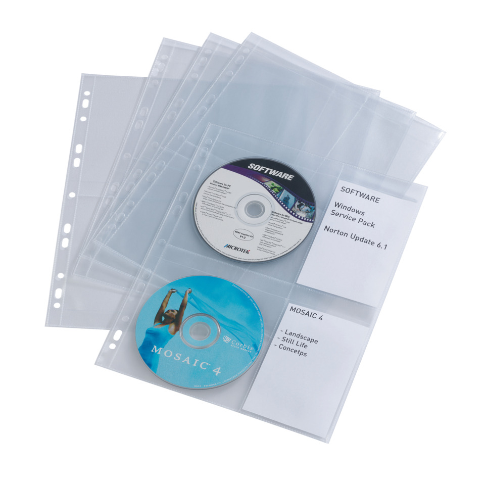 Digitale Medien, CD-Software, Halterung aus Kunststoff, Ordner-Einlage, Software-DVDs