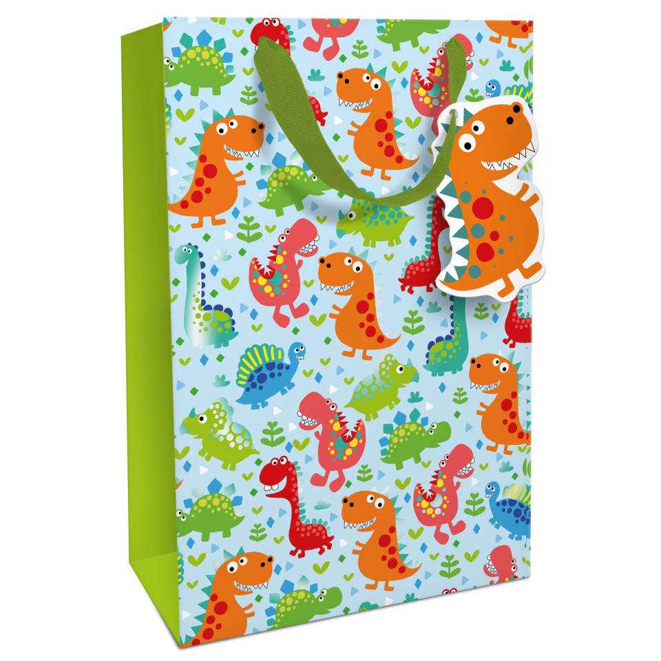 Dinosaurier, Geschenkverpackung, Geschenkbeutel, Dino-Muster, Kinderdesign