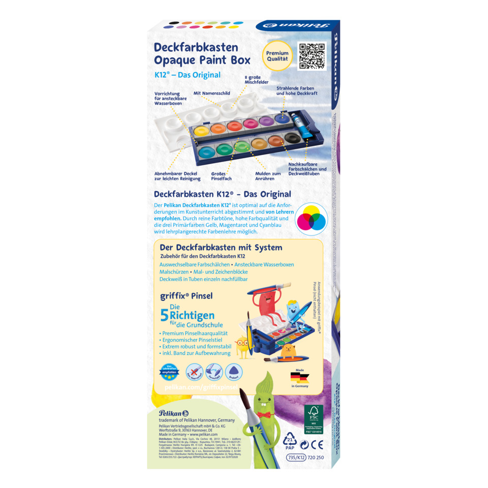 Aquarellfarben, Malfarbkasten, Deckfarben, Künstlerbedarf, Pinselset