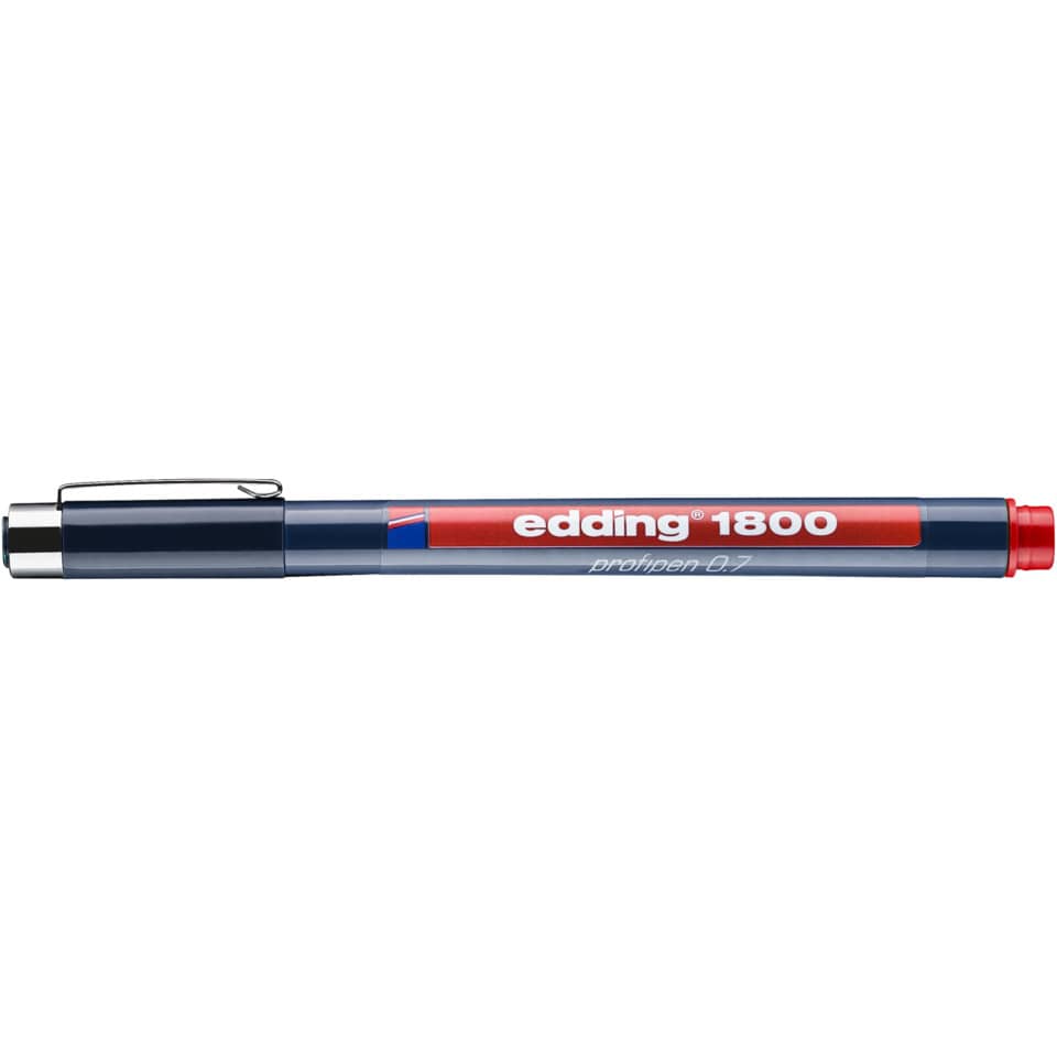 Marker, Gelstift, Edding 1800, Filzstift, Roter Deckel