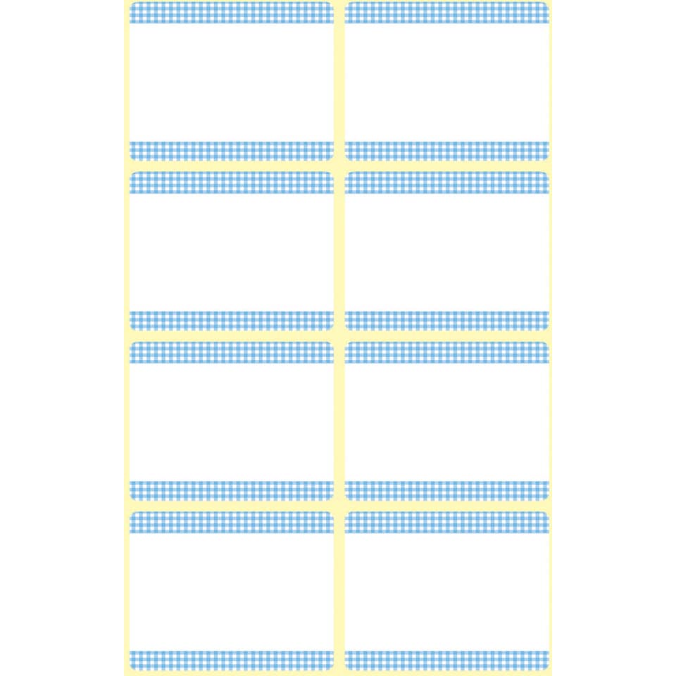 Notizblock, Memo, Notizheft, Gingham, Blau