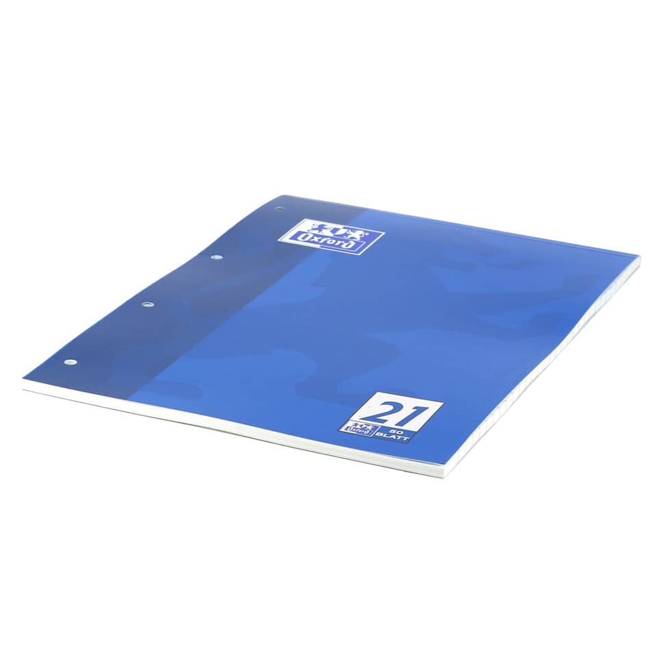 Notizblock, Druckblett, A4, Binder, Blau
