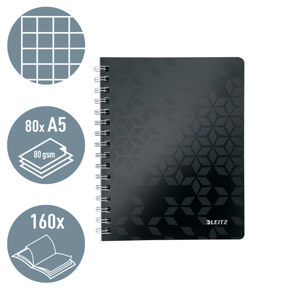 Spiral Notebook, Notizbuch, Kunstleder, Druckmuster, A5-Format
