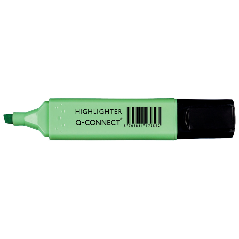 Highlighter, Q-Connect, Marker, Pastellgrün, Filzstift