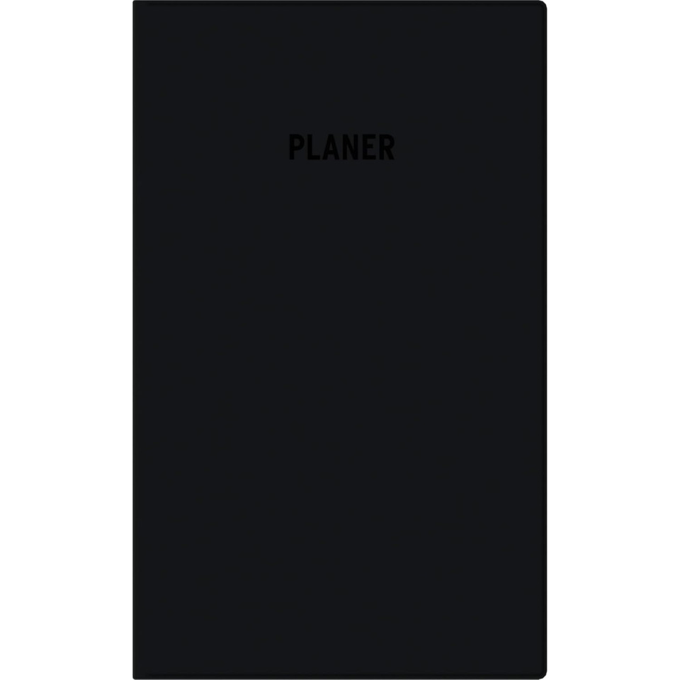 Planer, Schwarz, Notizblock, Ordner, unifarben