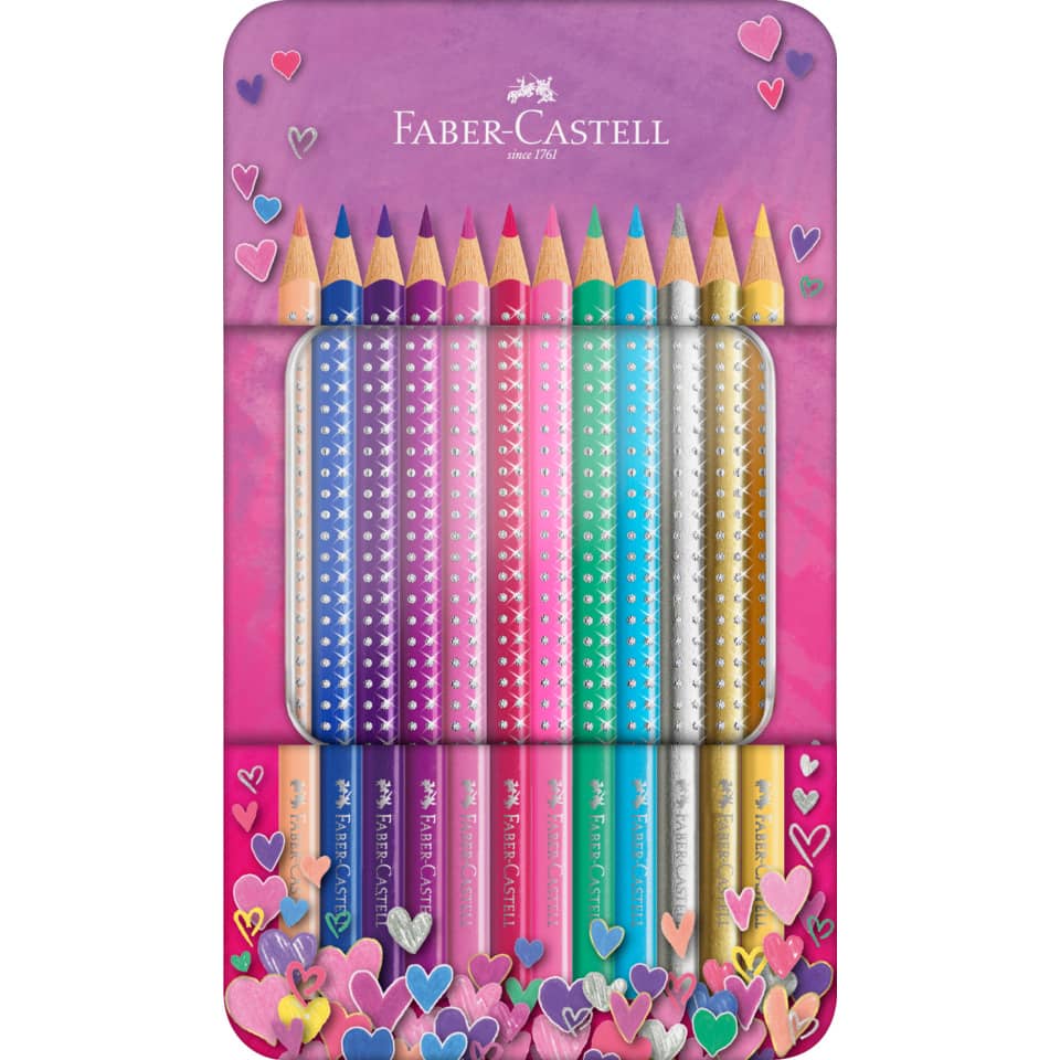Farbstiftetui Sparkle, 12 Stück, sortiert FABER CASTELL 201737