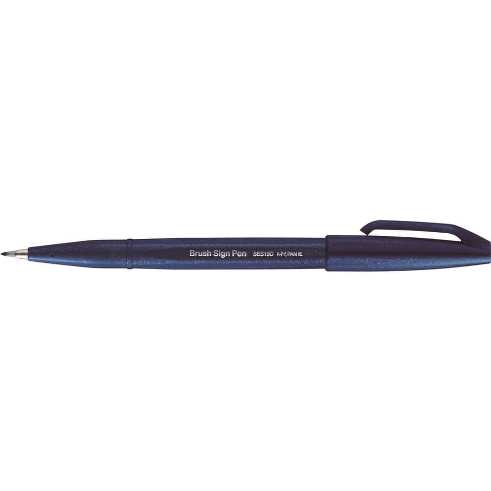 stift, pinsel-signal-stift, kugelschreiber, blau, klammer-clip