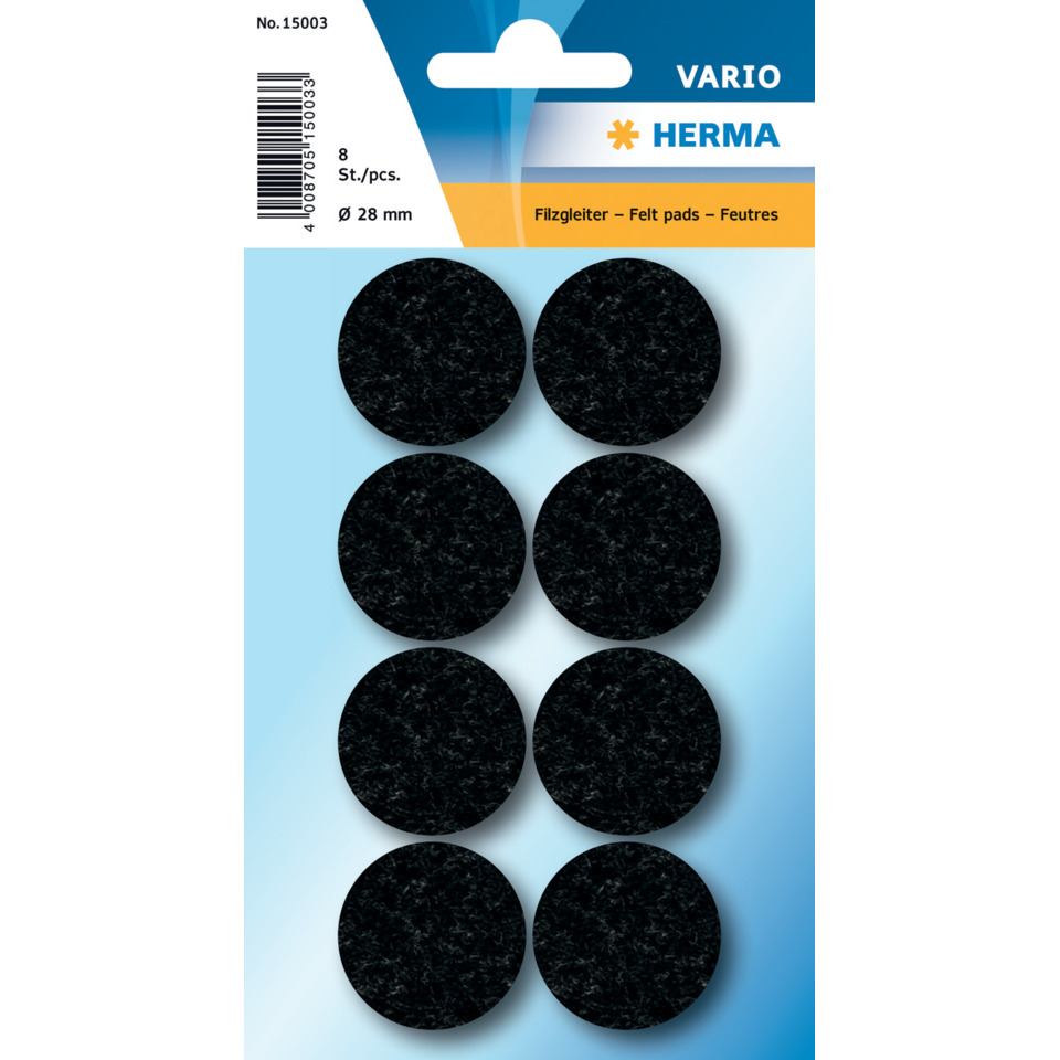 Filzpads, Felt pads, Kleines runde Pads, Schwarze Pads, Schleifpads