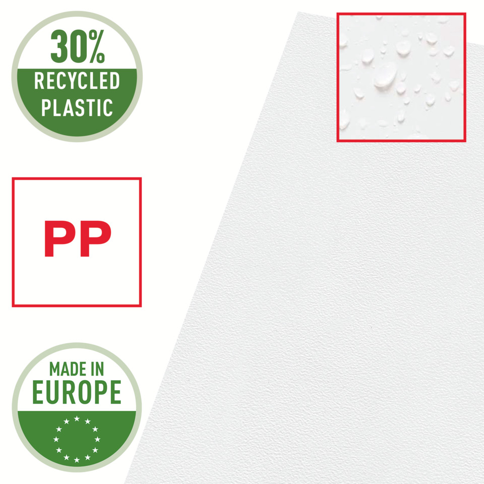 recycelter Kunststoff, PP, hergestellt in Europa, Material, Plastikfolie