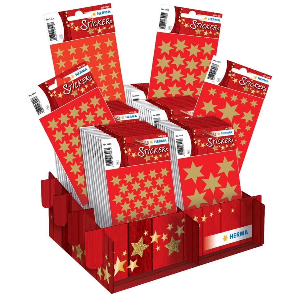 Weihnachtssticker Sterne, gold sortiert HERMA 15280
