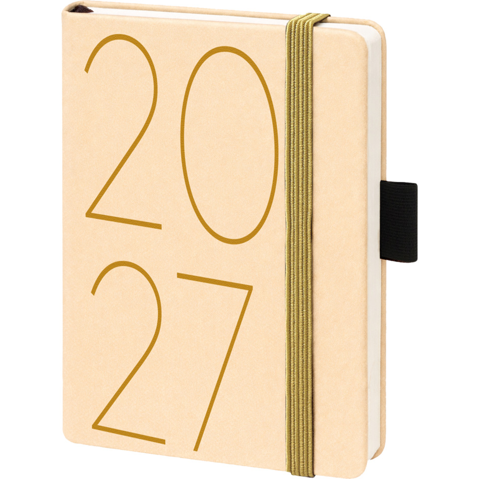 Kalendereinband, Notizbuch, 2027, Kleines Format, Gummiband