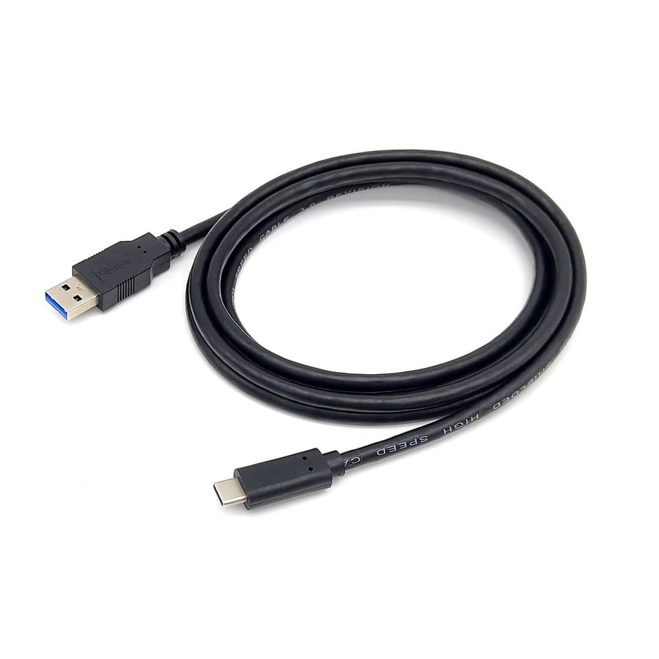 USB-A, USB-C, Kabel, Datenkabel, schwarz