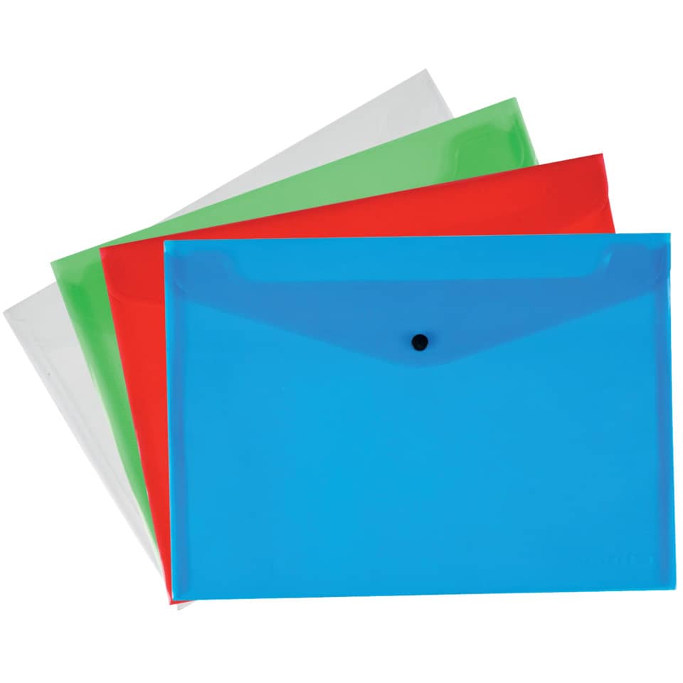 Ordner, Farbige Umschläge, Präsentationshüllen, Kunststoff, Blau