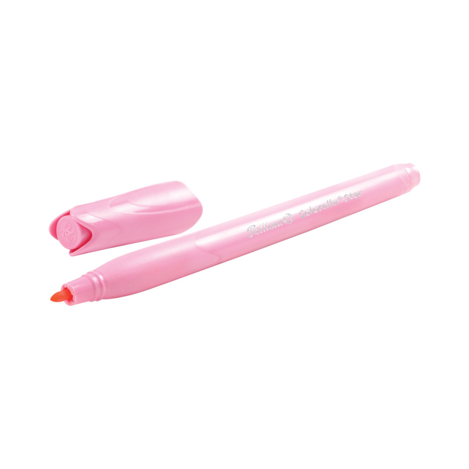 Marker, Fineliner, Pink, Kappe oben, Orangener Spitze