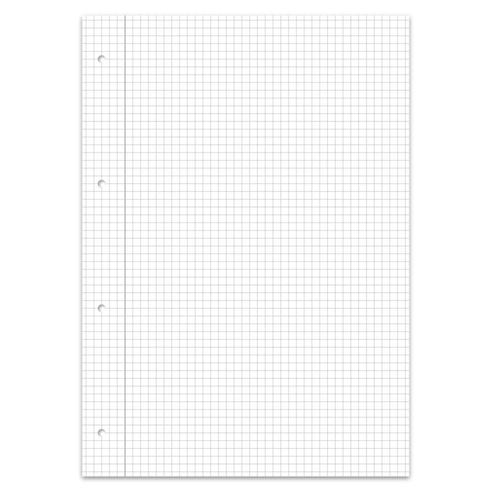 notebook, Gitter, Klemmensystem, Löcher für Ordner, A4