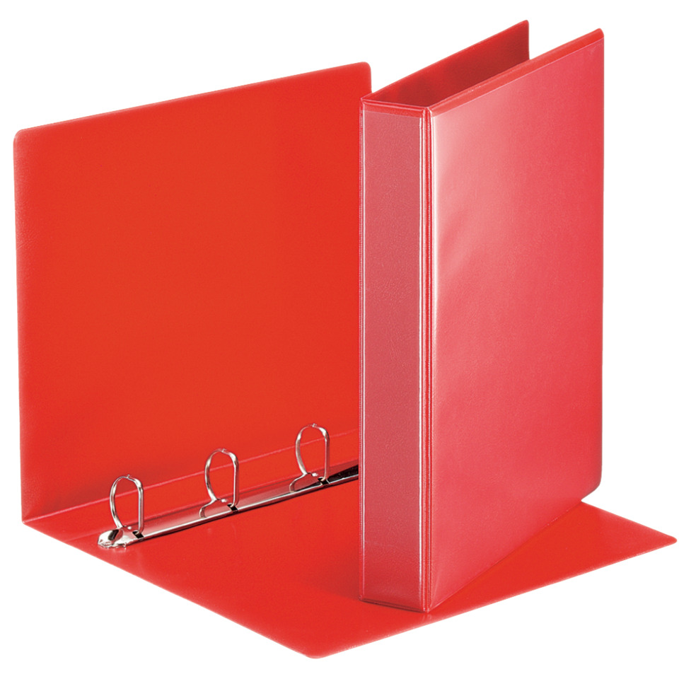 Ordner, Ringbuch, 3-Ring Binder, Rot, Kunstleder