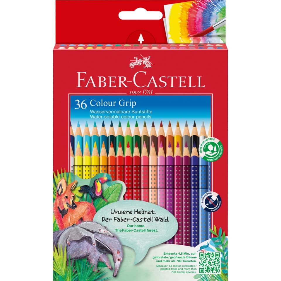 Farbstifte, Buntstifte, 36 Farben, wasserlösliche, Künstler-Set