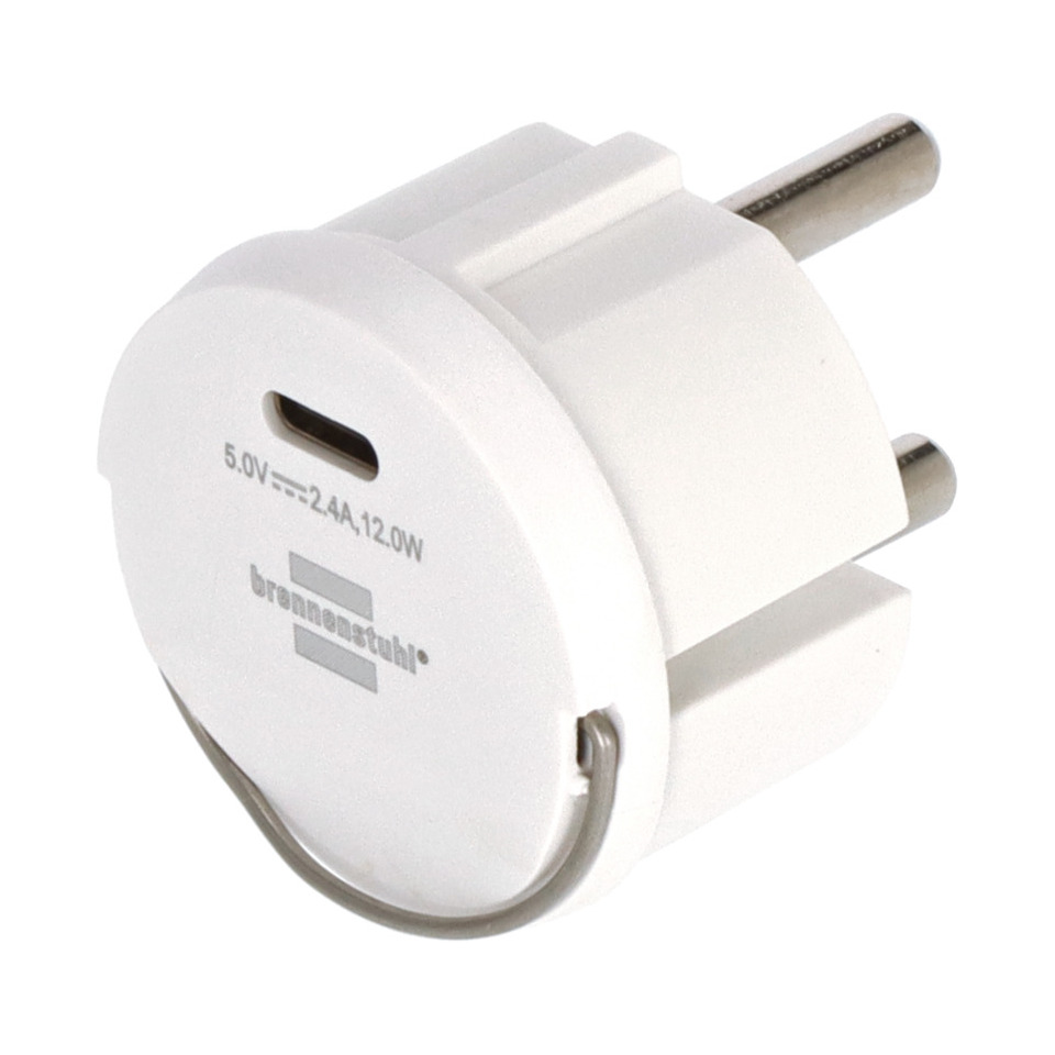 USB-C, Ladegerät, Adapter, Rund, Weiß