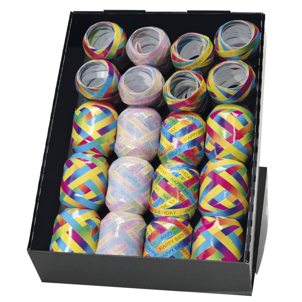 Partyballons, Geburtstagsballons, bunte banderolen, dekoration bälle, geschenkbox