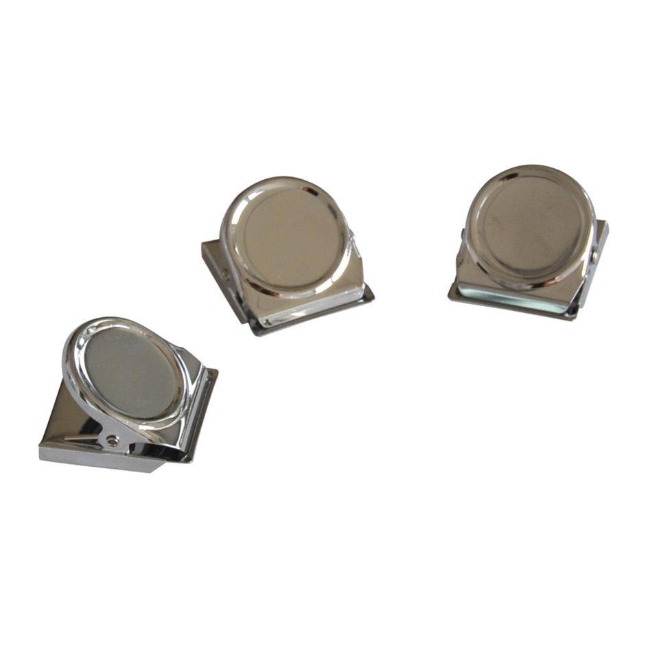 Clips, Rund-Clip, Klemme, Chrom, Metall