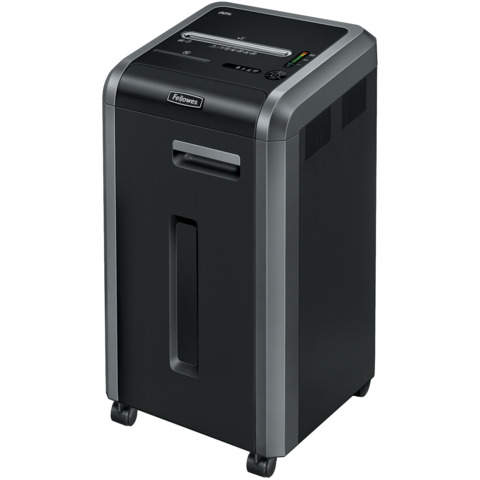 Aktenvernichter Powershred® 225i, Streifenschnitt 5,8mm, P2, 20 Blatt, silber/schwarz FELLOWES 4623001